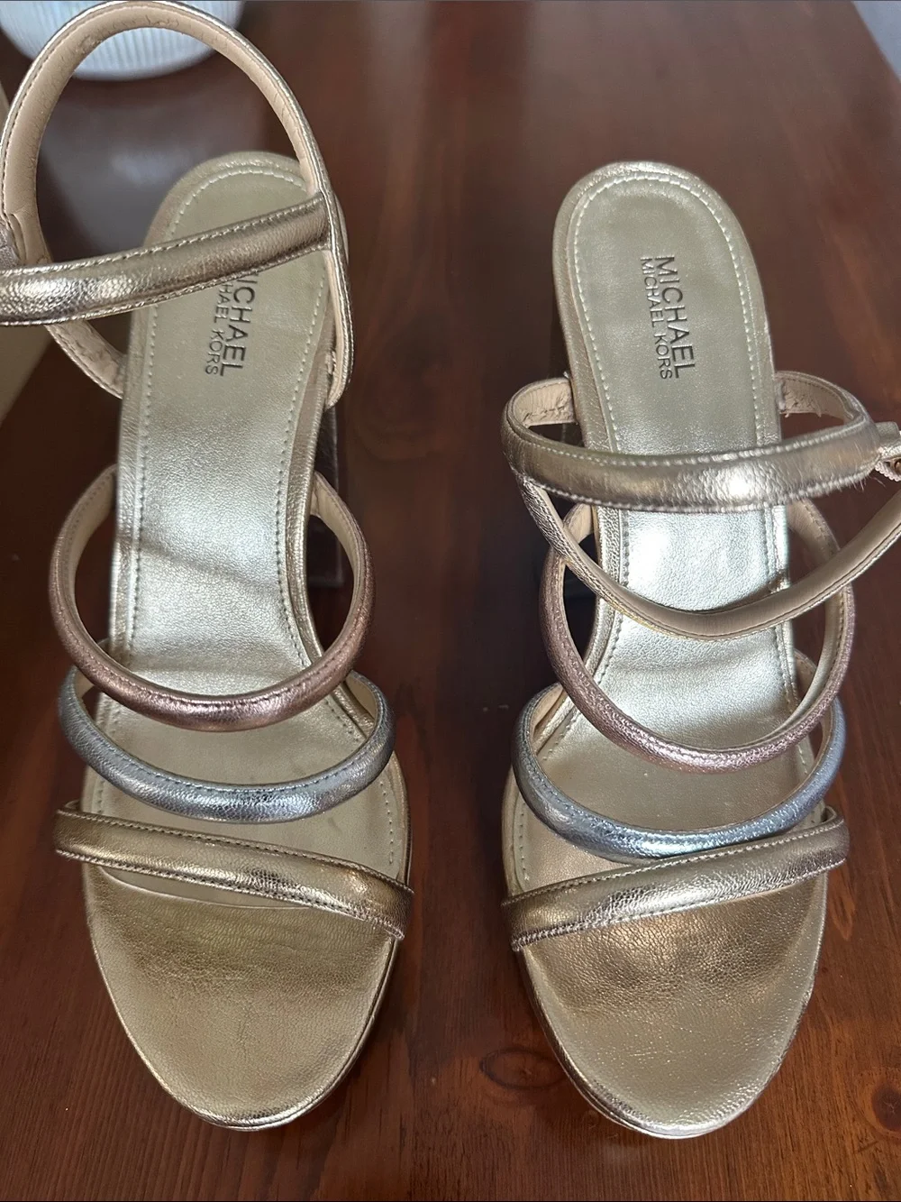 Michael Kors Nantucket  Platforms Metallic leather
